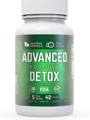 Advanced Formula Detox - Herbal Supplement - Made in USA - Potent Liver & Urinary Tract Cleanse Supplement for Toxin Removal - 42 Caps