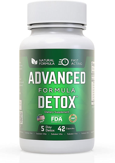 Advanced Formula Detox - Herbal Supplement - Made in USA - Potent Liver & Urinary Tract Cleanse Supplement for Toxin Removal - 42 Caps